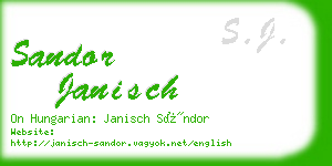 sandor janisch business card